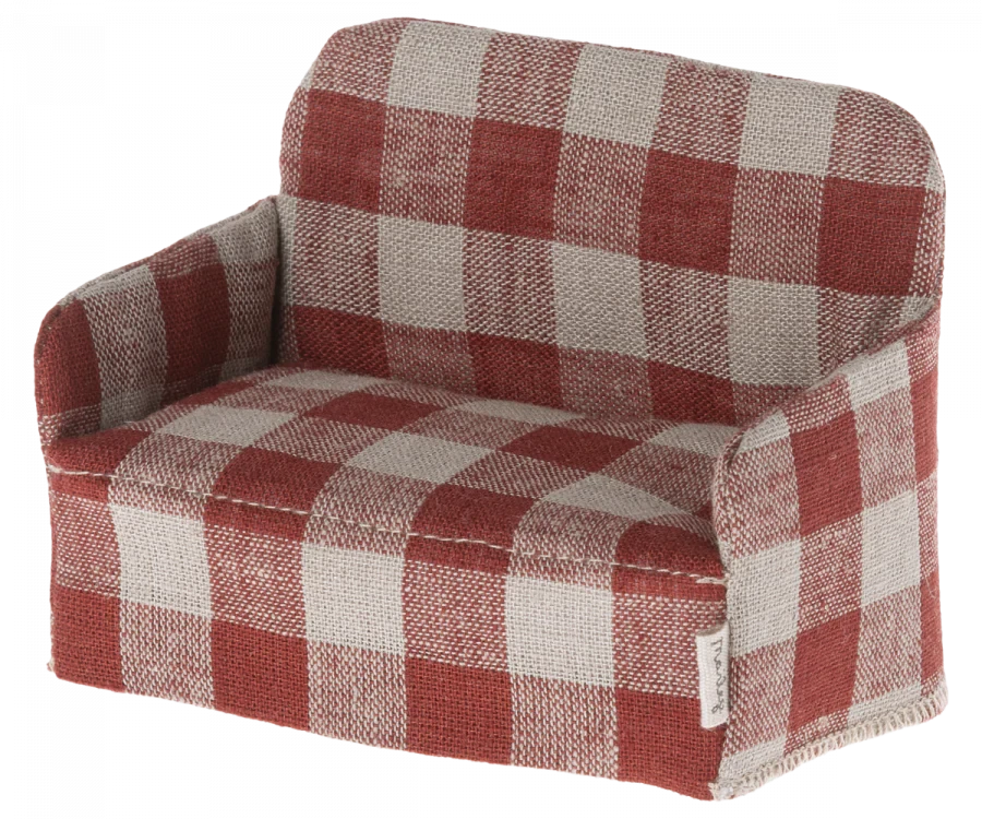 Maileg Plaid Couch 2 Maileg Plaid Couch - Image 2
