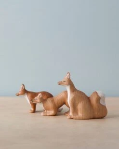 Handmade Wooden Fox Family -Toy Shop 2J2A0455