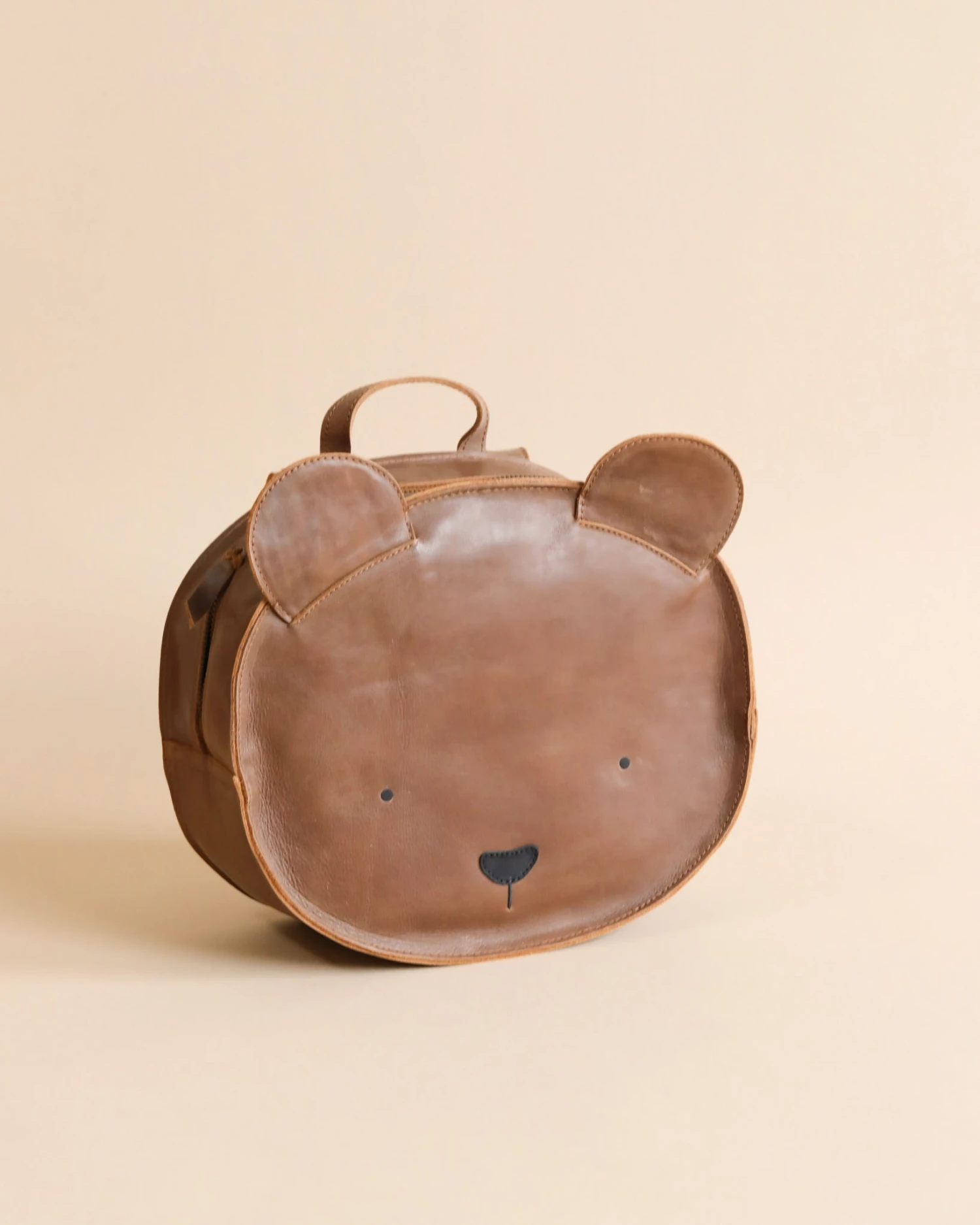 Donsje School Leather Backpack - Bear 2 Donsje School Leather Backpack - Bear - Image 2