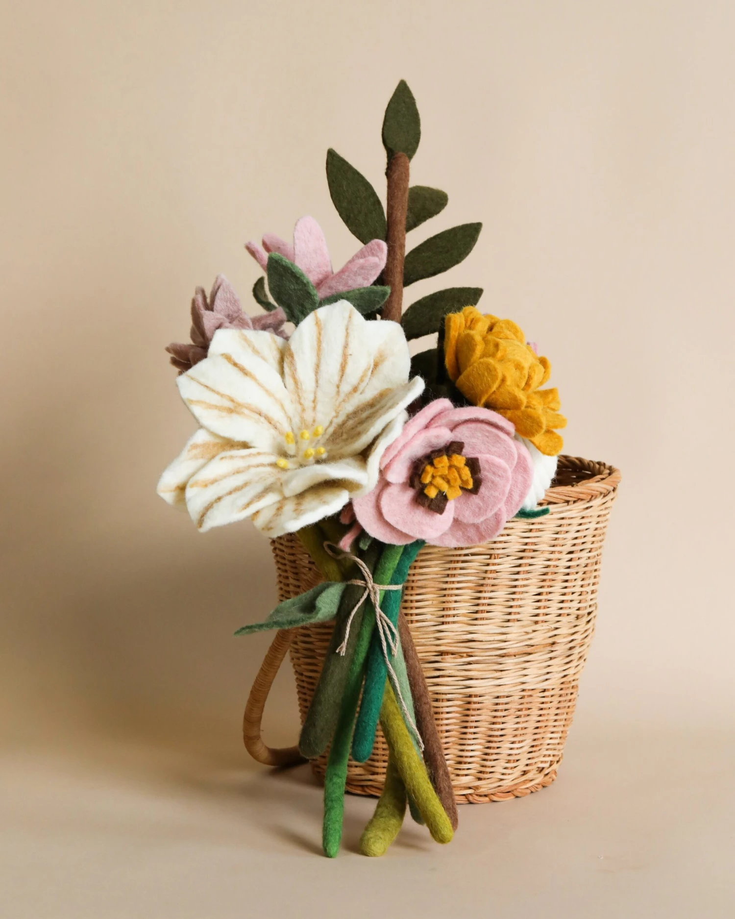 Felt Flower Bouquet - Wildflowers 1 Felt Flower Bouquet - Wildflowers