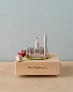 Washington D.C. Wooden Music Box