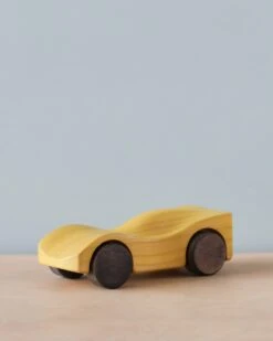 Handmade Wooden Race Car - Yellow -Toy Shop 2J2A1442