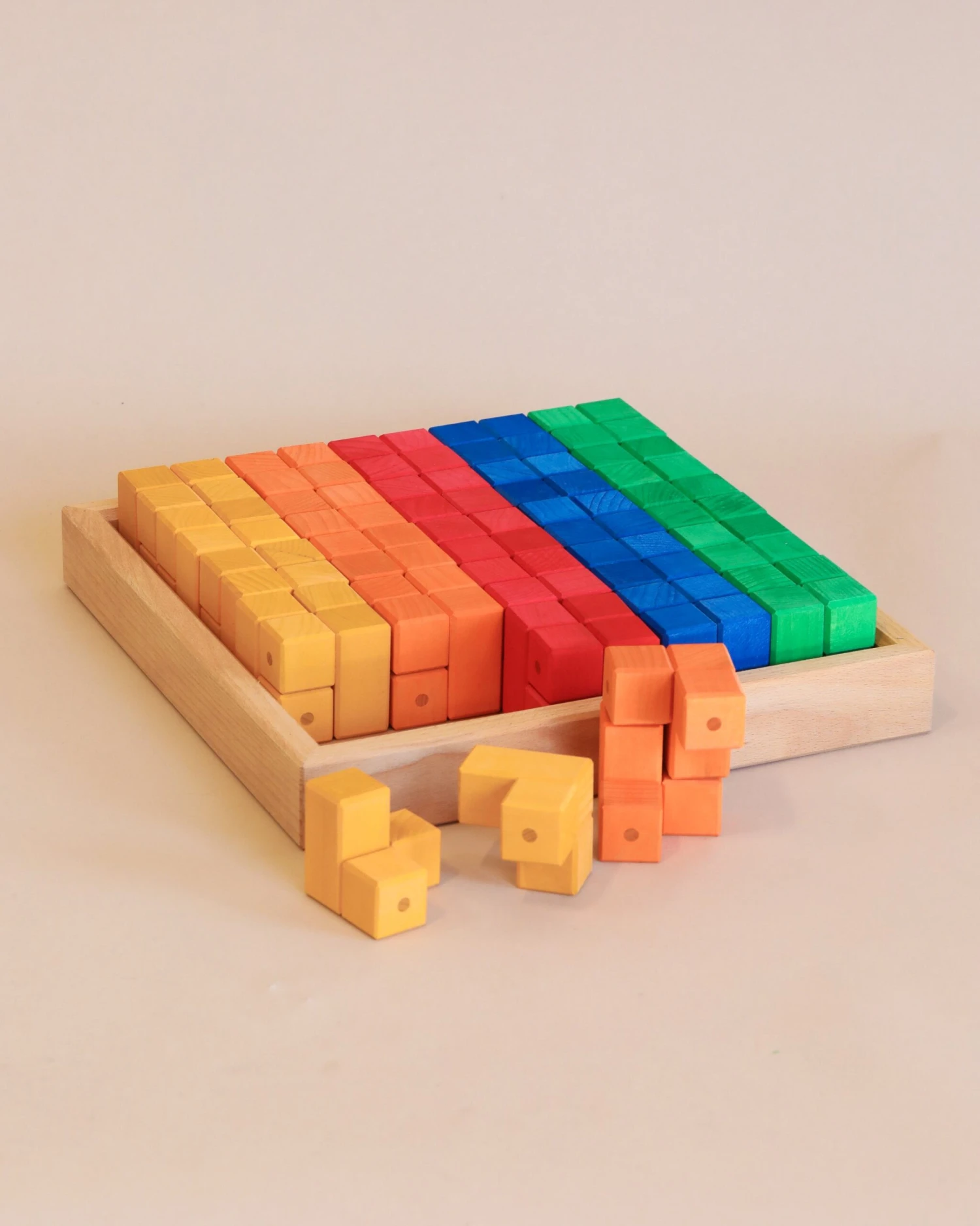 Bauspiel Colored Corner Blocks (50 Pieces) 1 Bauspiel Colored Corner Blocks (50 Pieces)