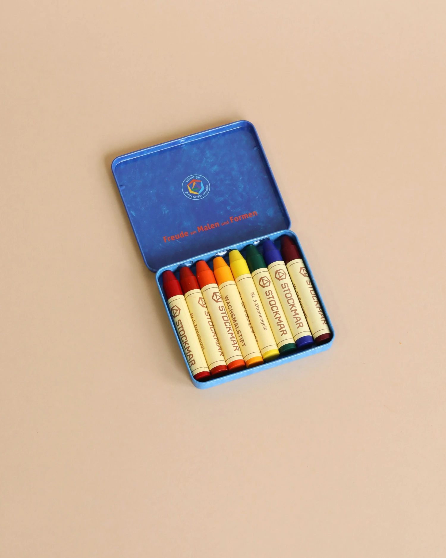 Stockmar Wax Stick Crayons Waldorf Tin Case - 8 Assorted 1 Stockmar Wax Stick Crayons Waldorf Tin Case - 8 Assorted