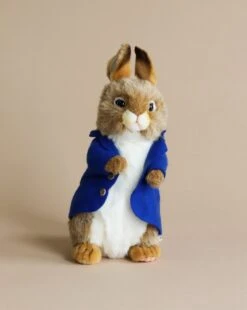 Hansa Blue Jacket Bunny Stuffed Animal
