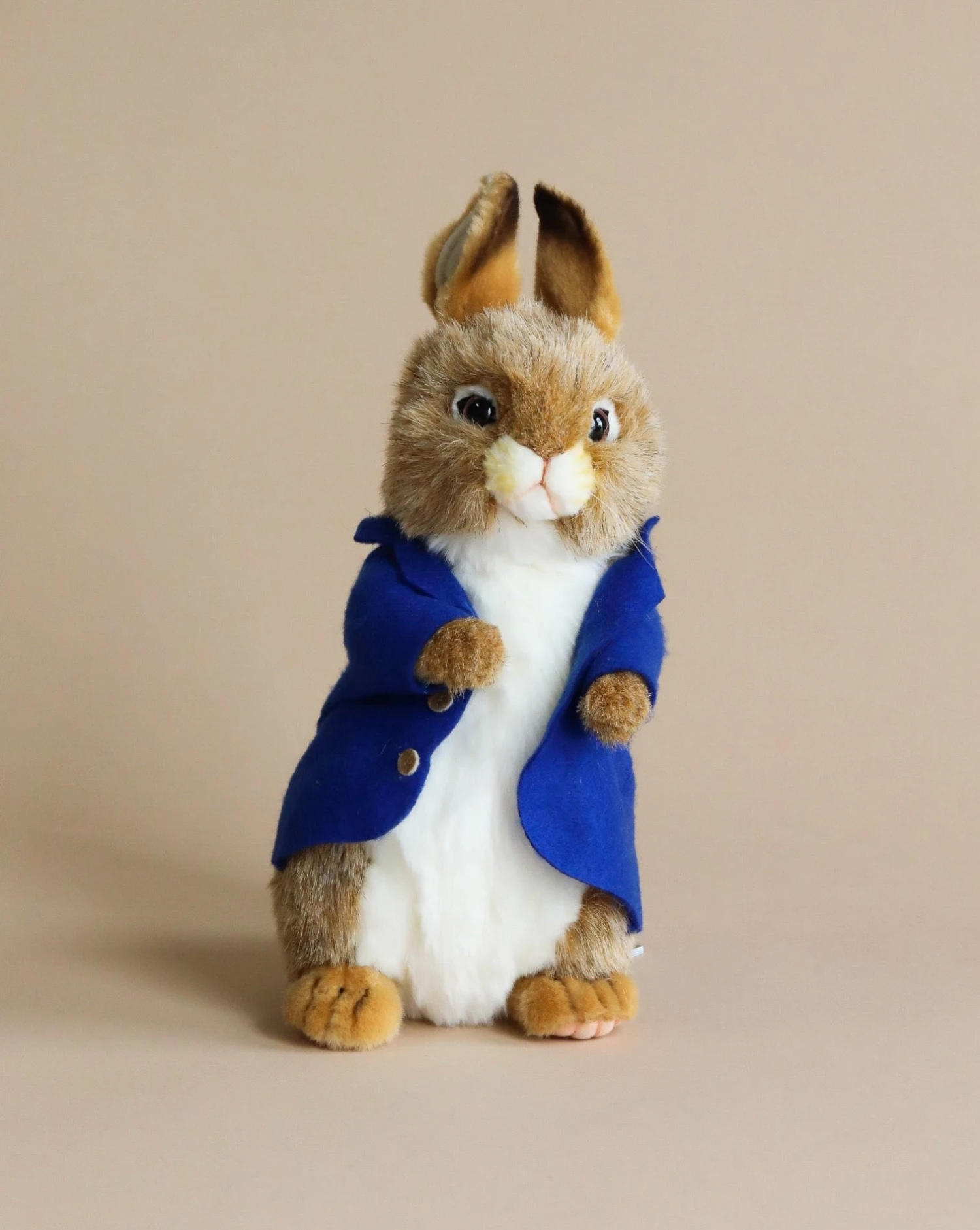 Hansa Blue Jacket Bunny Stuffed Animal 1 Hansa Blue Jacket Bunny Stuffed Animal