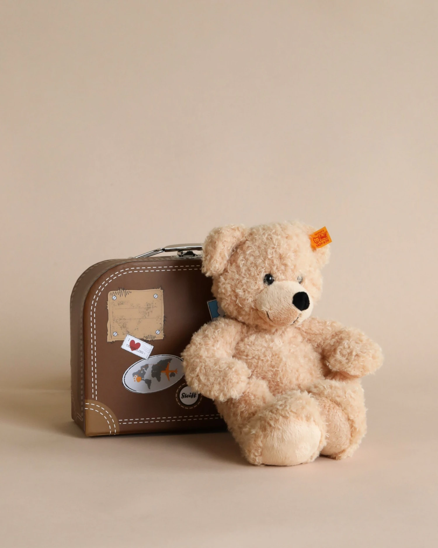 Steiff, Fynn Teddy Bear In Suitcase 1 Steiff, Fynn Teddy Bear In Suitcase