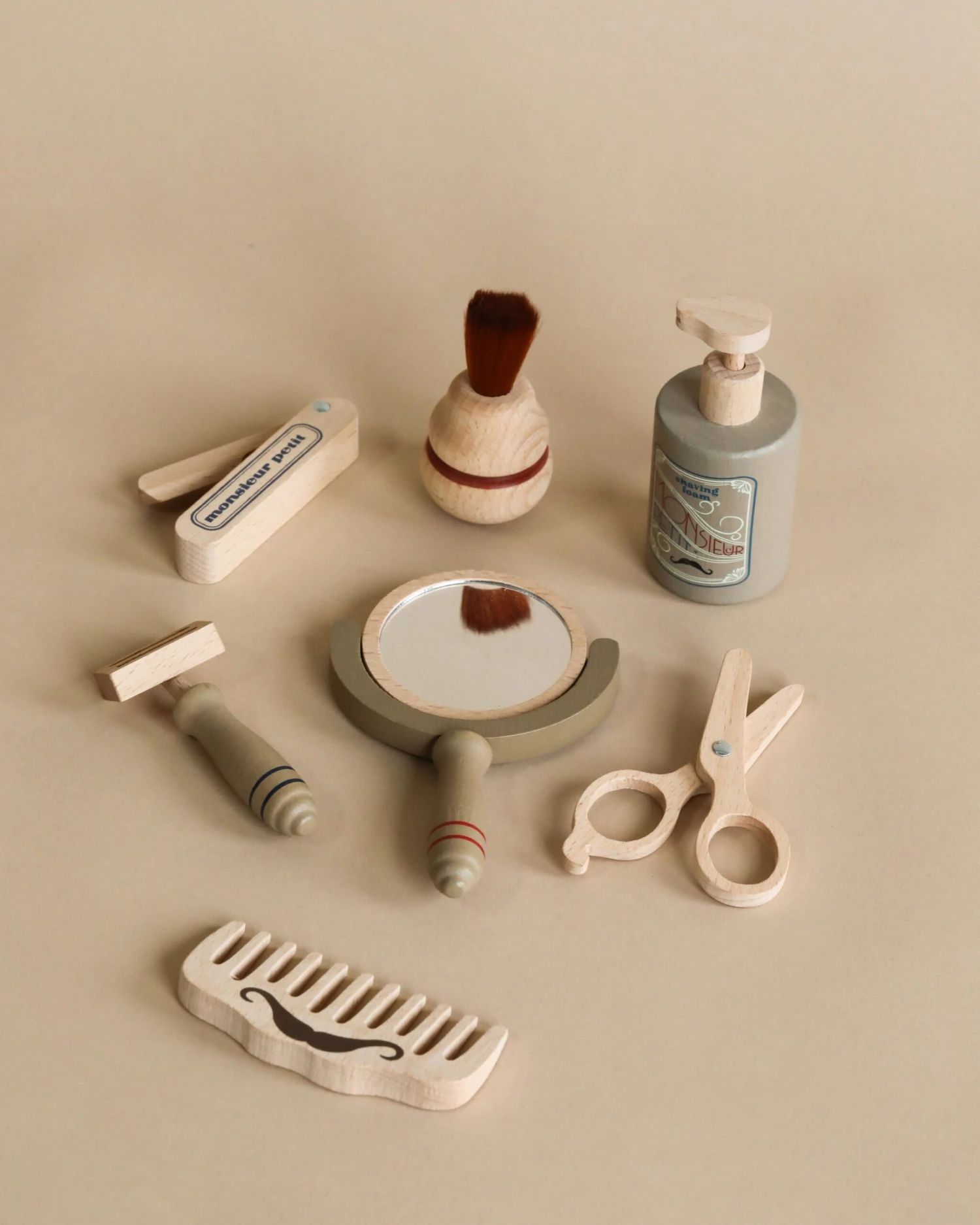 Konges Sløjd Pretend Play Wooden Barber Set 1 Konges Sløjd Pretend Play Wooden Barber Set