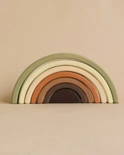 Handmade Rainbow Stacker - Olive -Toy Shop 2J2A3693 2