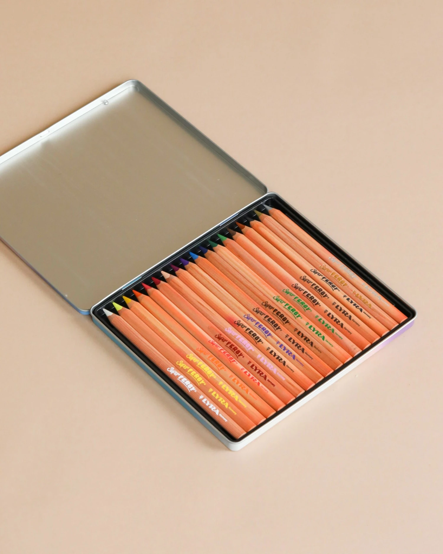 Lyra Super Ferby Astoria Selection Unlacquered Pencils - Tin Case - 18 Assorted Colors 1 Lyra Super Ferby Astoria Selection Unlacquered Pencils - Tin Case - 18 Assorted Colors