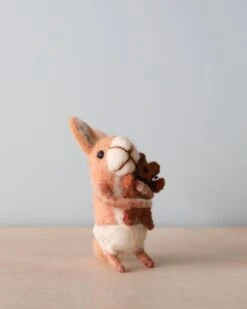 Felt Bunny With Teddy Bear