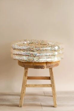 Konges Sløjd Inflatable Mini Pool - Transparent Confetti Hearts