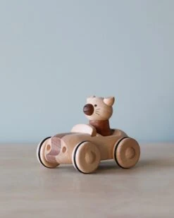 Wooden Animal Pull-Back Car -Toy Shop 2J2A5862