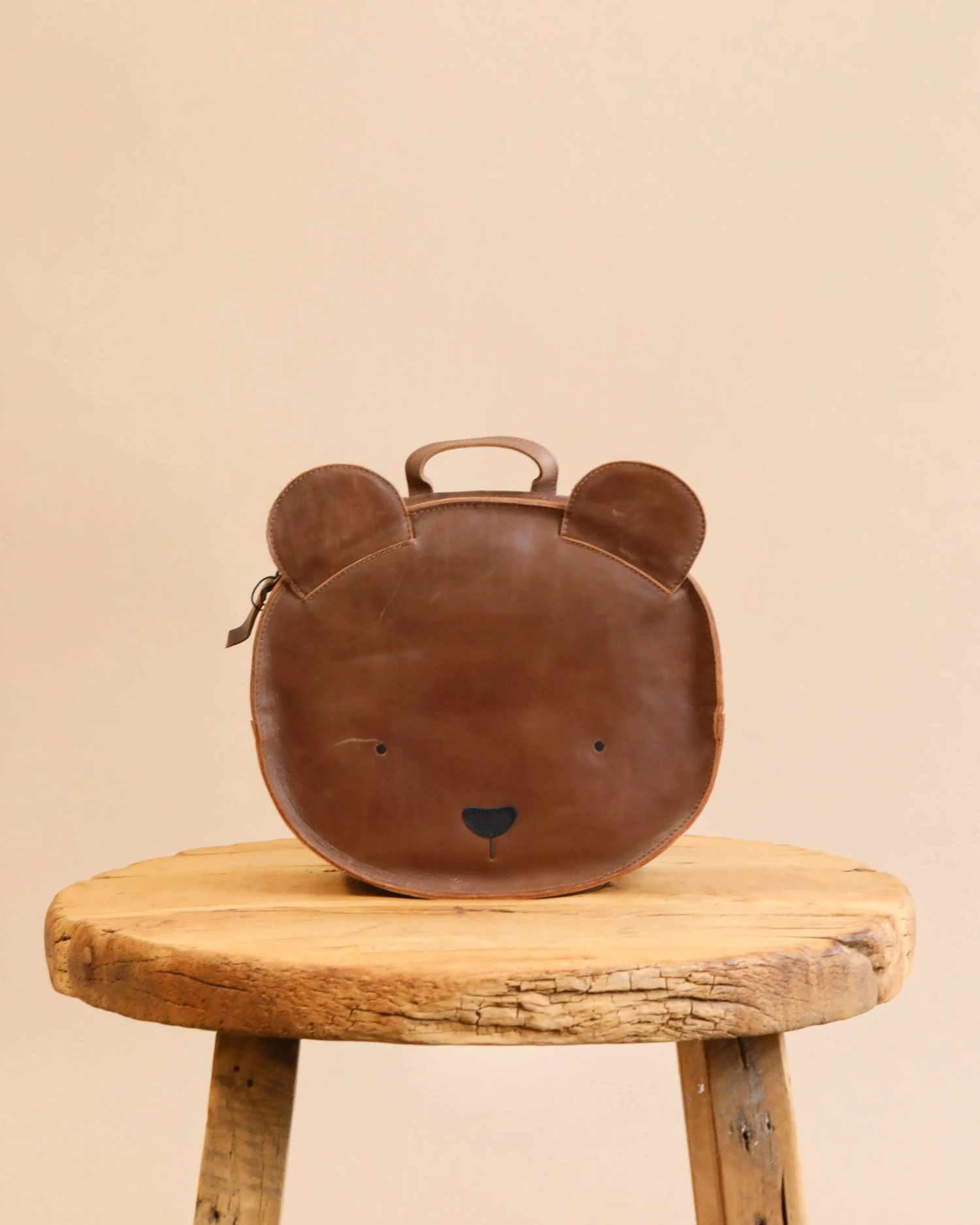Donsje School Leather Backpack - Bear 3 Donsje School Leather Backpack - Bear - Image 3