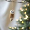 Handmade Felt Owl Ornament