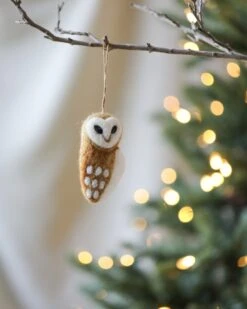 Handmade Felt Owl Ornament