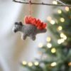 Handmade Felt Dinosaur Ornament