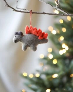 Handmade Felt Dinosaur Ornament