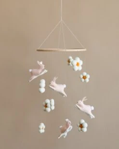 Handmade Mobile - Jumping Bunnies
