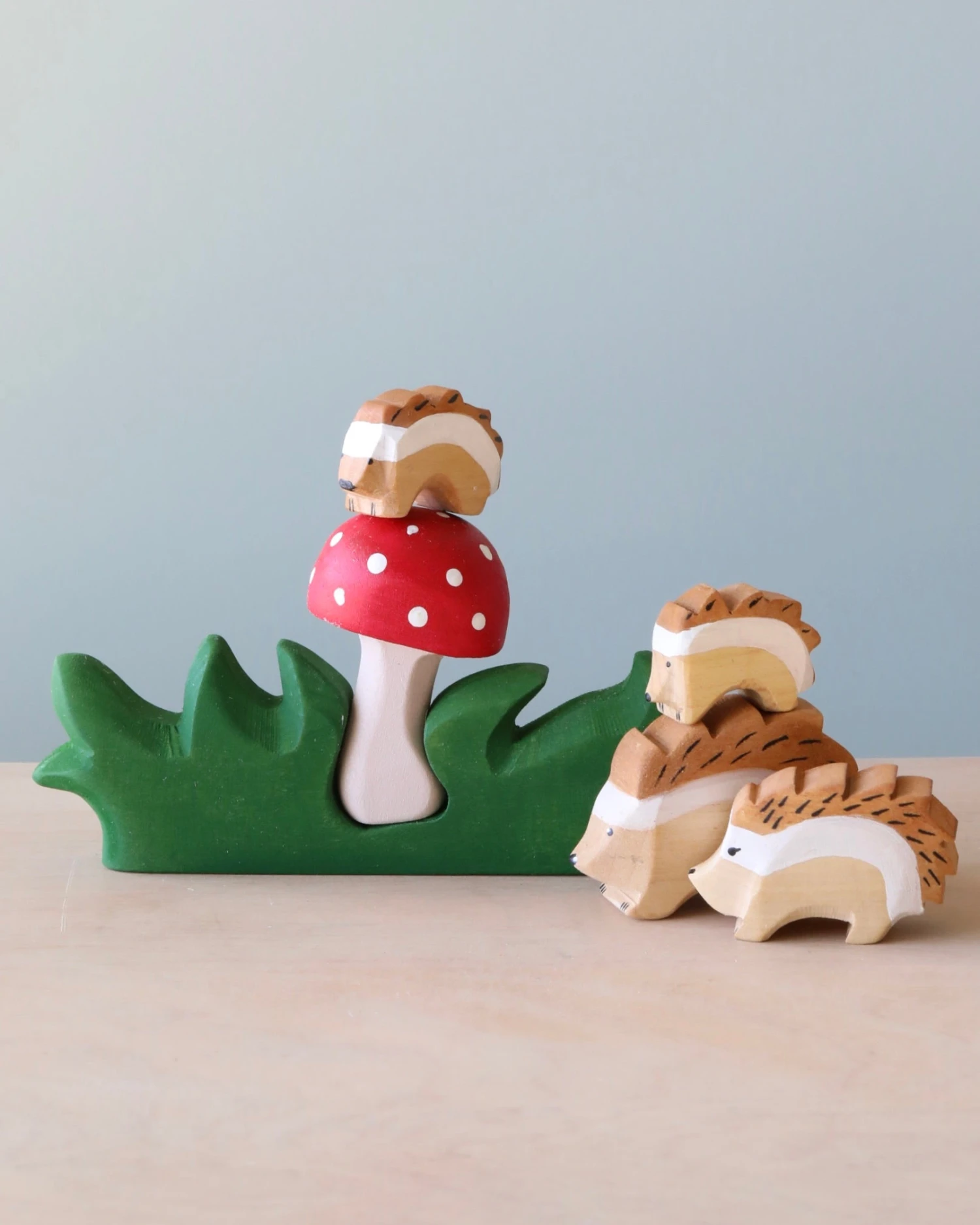 Hedgehog Family & Mushroom Set 2 Hedgehog Family & Mushroom Set - Image 2