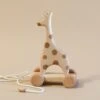 Handmade Wooden Giraffe Pull Toy