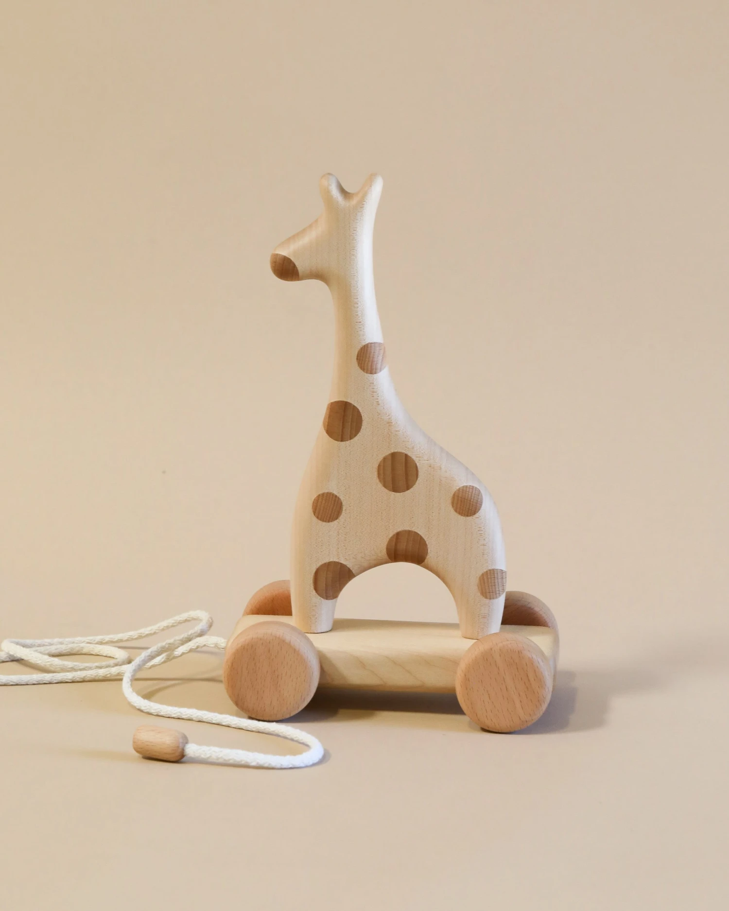 Handmade Wooden Giraffe Pull Toy 1 Handmade Wooden Giraffe Pull Toy