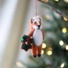 Handmade Felt Fox Christmas Tree Ornament