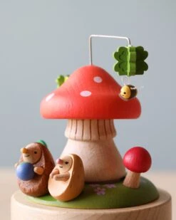 Mini Wooden Mushroom & Hedgehogs Music Box 5 Mini Wooden Mushroom & Hedgehogs Music Box -Toy Shop 2J2A8501