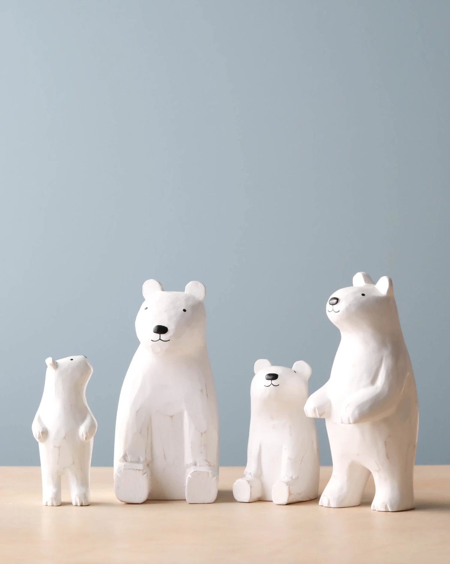 Wooden Polar Bear Family 1 Wooden Polar Bear Family