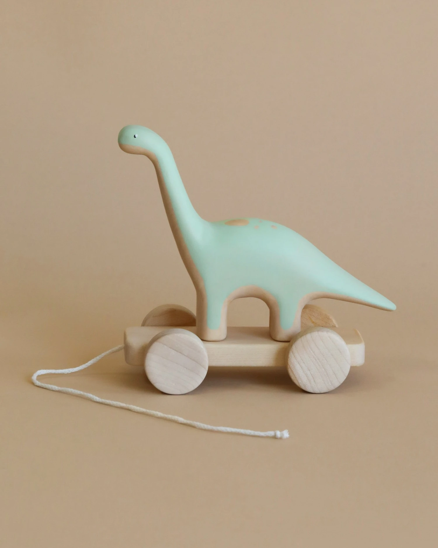 Handmade Wooden Brachiosaurus Dinosaur Push Toy With Built-In Magnets 2 Handmade Wooden Brachiosaurus Dinosaur Push Toy With Built-In Magnets - Image 2