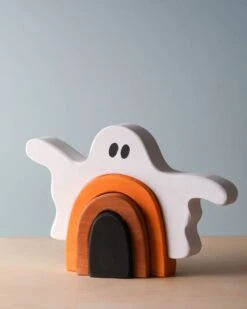 Handmade Wooden Ghost Stacker -Toy Shop 2J2A9057
