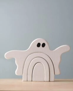 Handmade Wooden Ghost Stacker -Toy Shop 2J2A9071