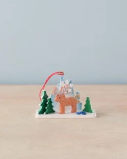 Christian Ulbricht Ornament - Ice Landscape With Reindeer