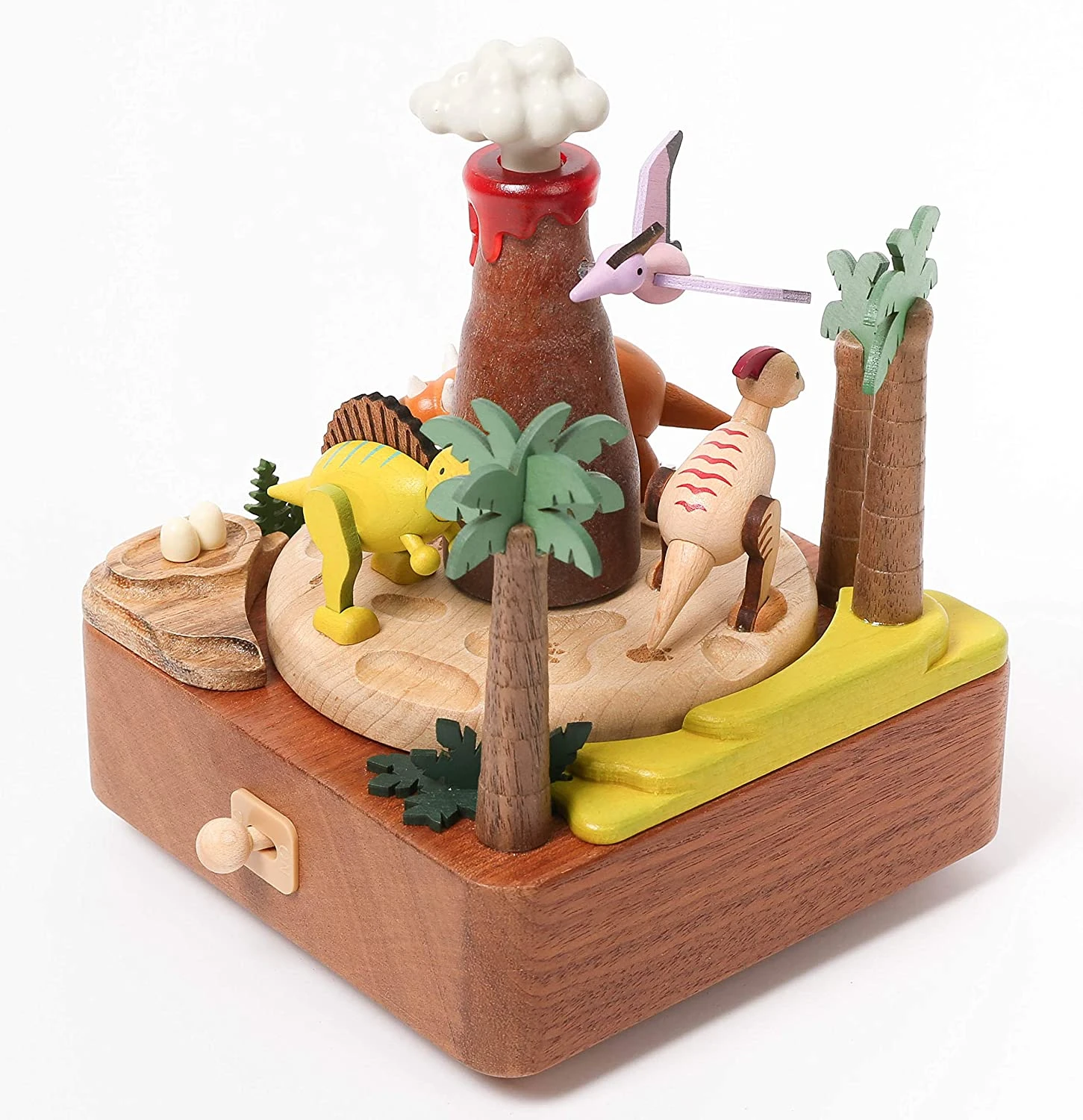 Pre-order: Wooden Volcano & Dinosaur Music Box (ships Early November) 3 Pre-order: Wooden Volcano & Dinosaur Music Box (ships Early November) - Image 3