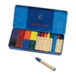 Stockmar Wax Crayons Combo Standard Tin Case - 8 Blocks & 8 Sticks Assorted -Toy Shop 85035061 1