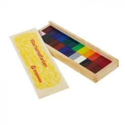 Stockmar Wax Block Crayons Wooden Box - 24 Assorted -Toy Shop 85035600 1