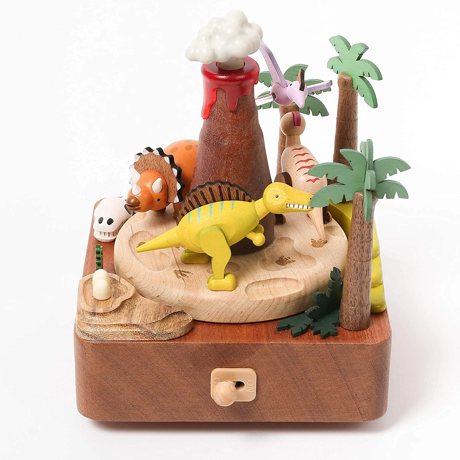 Pre-order: Wooden Volcano & Dinosaur Music Box (ships Early November) 2 Pre-order: Wooden Volcano & Dinosaur Music Box (ships Early November) - Image 2