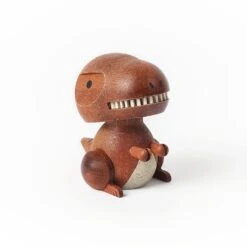 Wooden T-Rex Bobblehead -Toy Shop Dino1