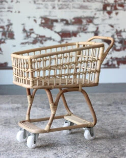 Rattan Grocery Shopping Cart -Toy Shop IMG 0473