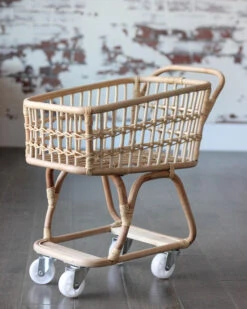 Rattan Grocery Shopping Cart -Toy Shop IMG 0477