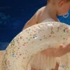 Konges Sløjd Inflatable Junior Swim Ring - Clear Glitter Hearts