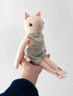 Polka Dot Club Cat In Hand Knit Overalls 6 Polka Dot Club Cat In Hand Knit Overalls -Toy Shop PDC Spring23 Medium overalls 2 1024x jpg