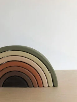 Handmade Rainbow Stacker - Olive -Toy Shop att saboconcept 51fc80eef2ec1726987a84540a1e6dfc