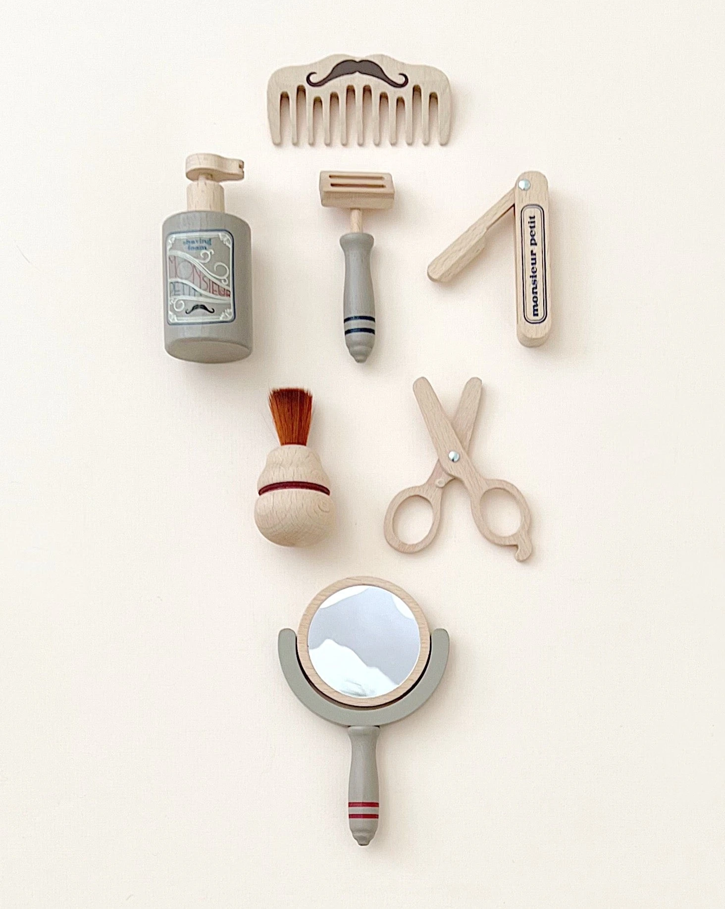 Konges Sløjd Pretend Play Wooden Barber Set 2 Konges Sløjd Pretend Play Wooden Barber Set - Image 2