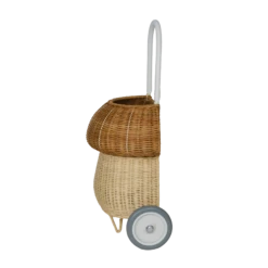 Olli Ella Rattan Mushroom Luggy - Natural -Toy Shop mushroom luggy natural rattan 3 2000x png