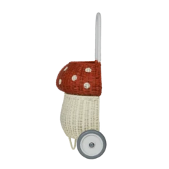 Olli Ella Rattan Mushroom Luggy - Red -Toy Shop mushroom luggy red rattan 3 2000x png
