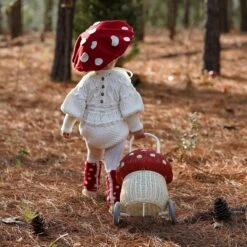 Olli Ella Rattan Mushroom Luggy - Red -Toy Shop mushroomluggy red 1 2000x 8ddacd88 2440 41c0 bd94 b9755989c232