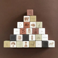Alphabet Wooden Blocks - Olive -Toy Shop saboconcept 6c6c03aefab3438186e1ebbce7764075
