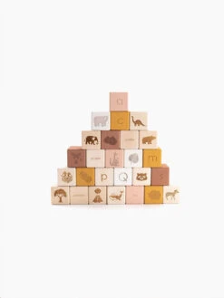 Alphabet Wooden Blocks - Rose -Toy Shop saboconcept 84821a786ebefc5dcf392fbe7596dd5d