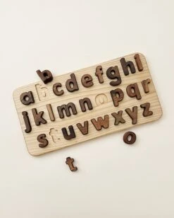 Lowercase Walnut Alphabet Puzzle -Toy Shop tUurZMTo